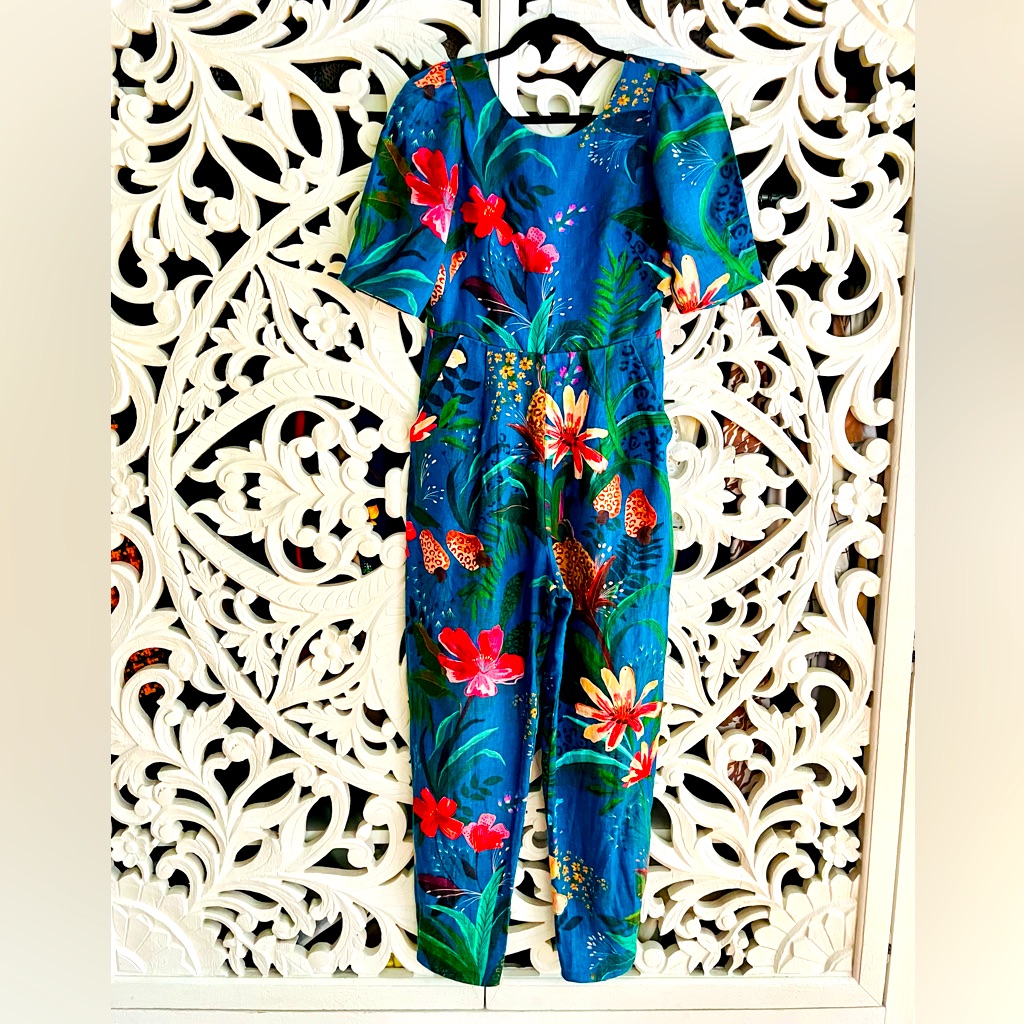 Farm Rio Topical Open Back Jumpsuit
